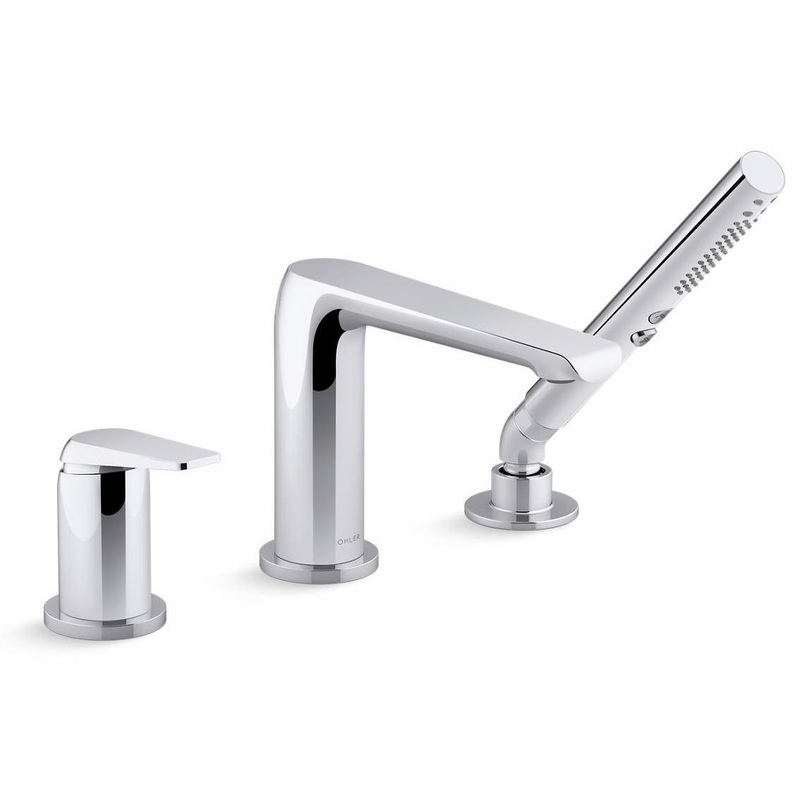 Avid Deck Mount Tub Faucet With Hand Shower – Polished Chrome 97360-4-CP Kohler