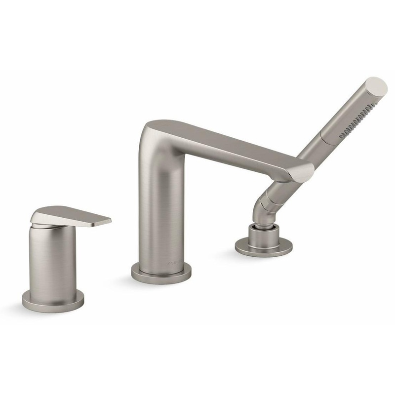 Avid Deck Mount Tub Faucet With Hand Shower – Vibrant Brushed Nickel 97360-4-BN Kohler
