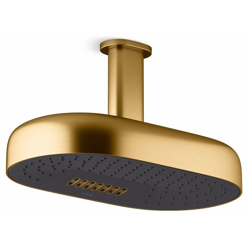 Statement 14″ 2-Function Rainhead 1.75 GPM – Vibrant Brushed Moderne Brass 26295-G-2MB Kohler