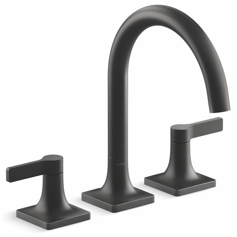 Venza Deck Mount Tub Faucet Trim – Matte Black T28131-4-BL Kohler