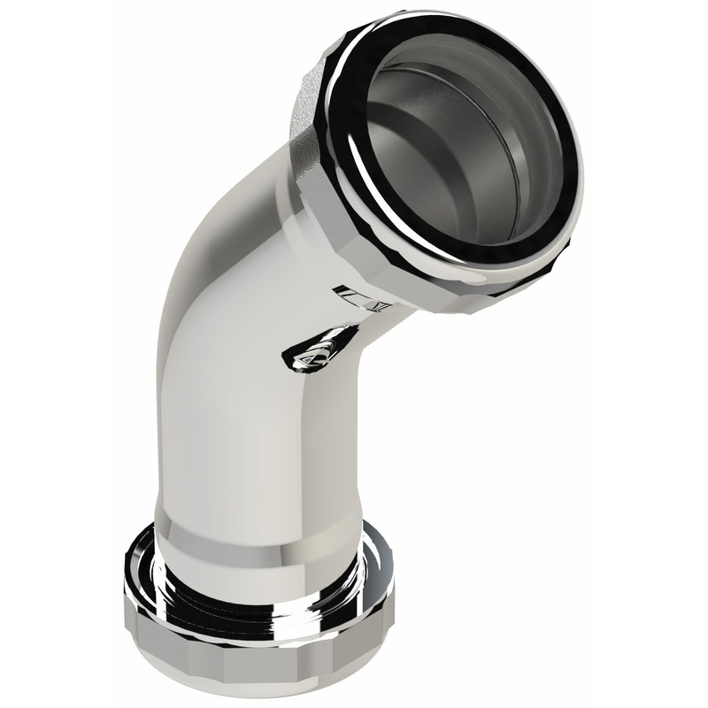 1-1/4″ Double Slip Repair 45 Degree Elbow – Chrome 864 +osb