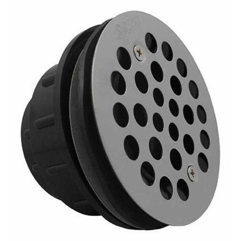 2-Piece ABS Shower Drain x Hub for Molded Shower Bases – Stainless Steel SD35 +osb