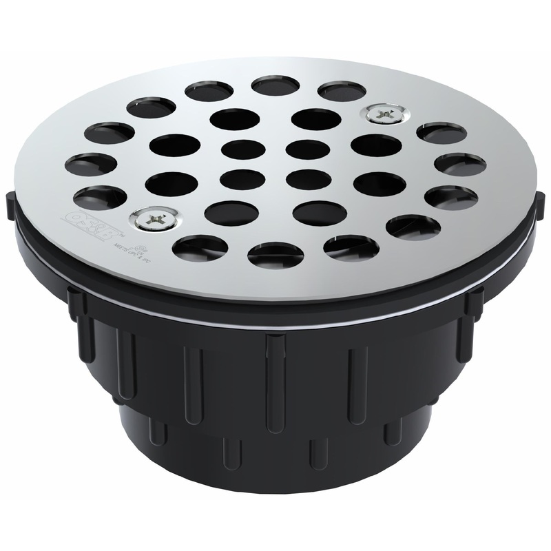 2-Piece Testable ABS Shower Drain x Hub for Molded Shower Bases – Stainless Steel SD35T-SS +osb