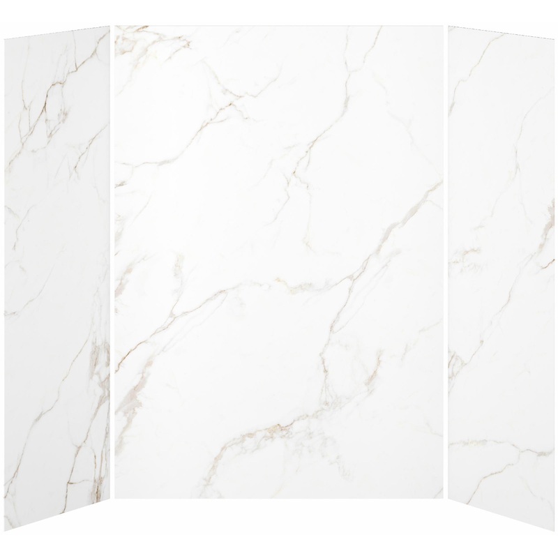 32 x 60 x 32 3-Panel Shower Wall Kit for Alcove Installation – Mineral 510 Gloss WA2012-510-001 Kalia