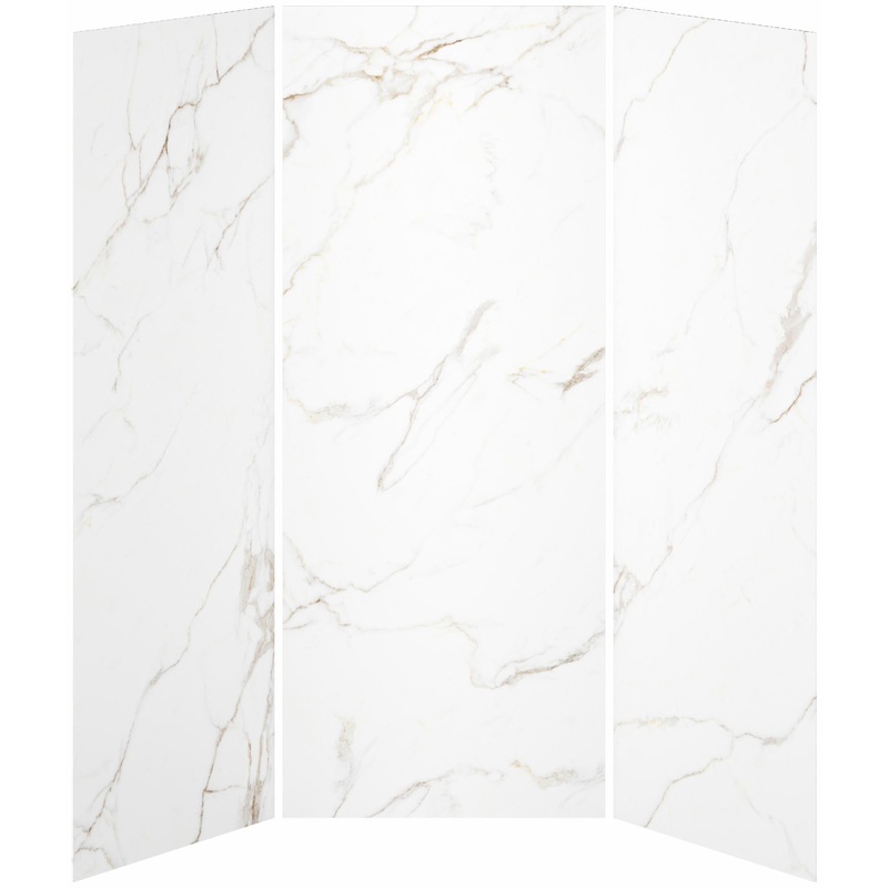 36 x 36 x 36 3-Panel Shower Wall Kit for Alcove Installation – Mineral 510 Gloss WA2009-510-001 Kalia