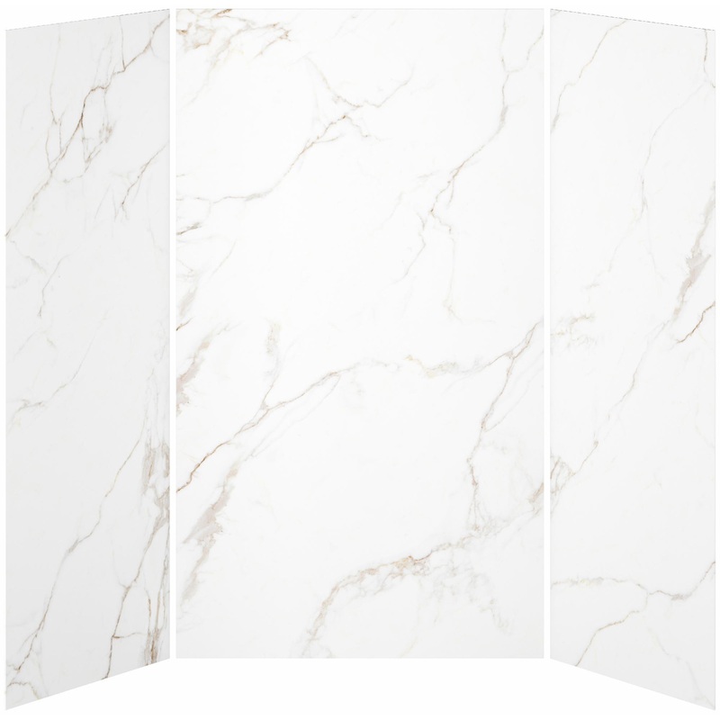 36 x 48 x 36 3-Panel Shower Wall Kit for Alcove Installation – Mineral 510 Gloss WA2010-510-001 Kalia