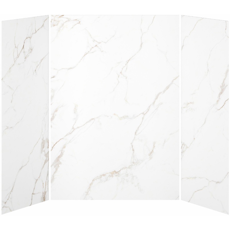 36 x 60 x 36 3-Panel Shower Wall Kit for Alcove Installation – Mineral 510 Gloss WA2011-510-001 Kalia