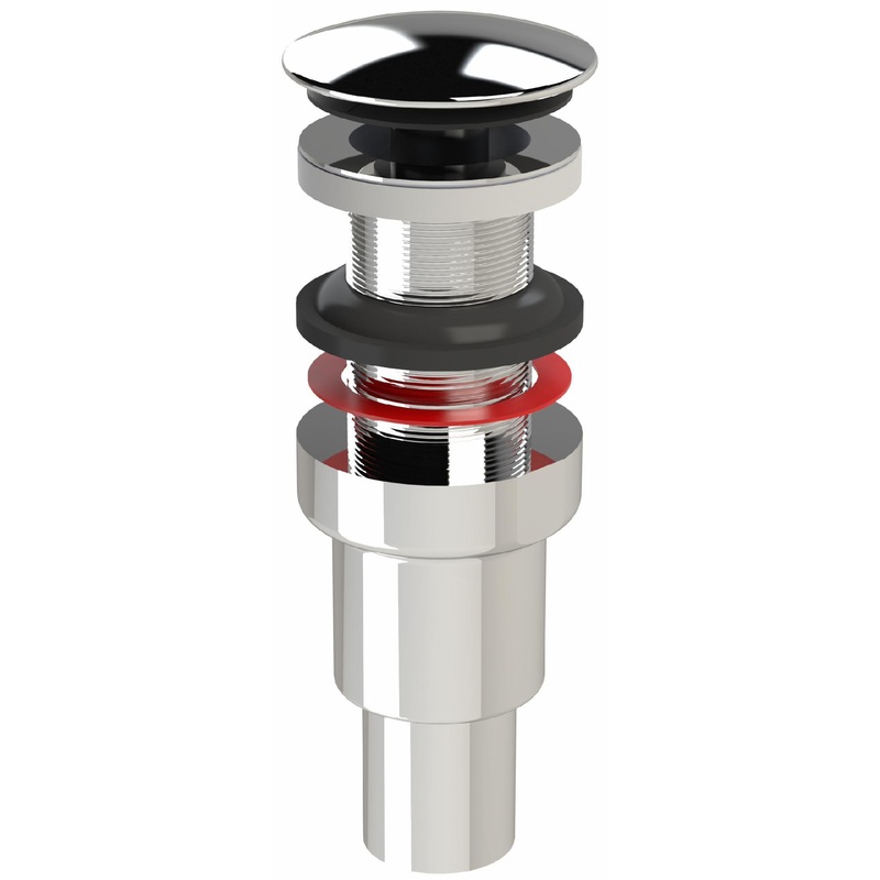 Clicker Bathroom Vessel Sink Drain less Overflow – Chrome 3535Q-CP +osb