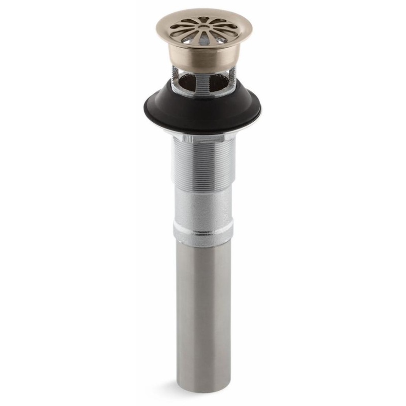 Bathroom Sink Grid Drain With Overflow – Vibrant Brushed Bronze 7129-A-BV Kohler