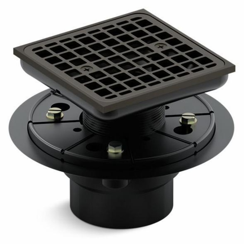 Clearflo Square Tile-In Shower Drain – Oil-Rubbed Bronze 9136-2BZ Kohler