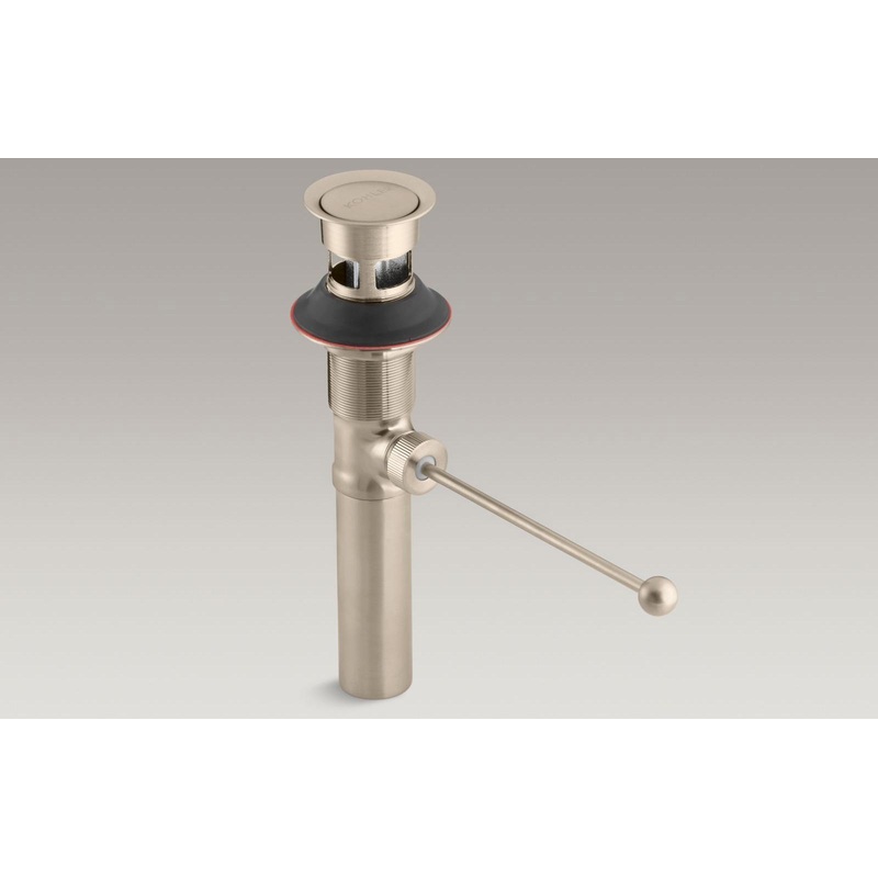 Premier Pop-Up Bathroom Sink Drain With Overflow – Vibrant Brushed Bronze 7114-A-BV Kohler