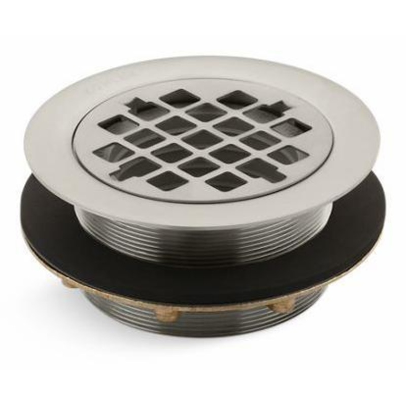 Round Shower Drain with Gasket – Vibrant Brushed Nickel 9132-BN Kohler