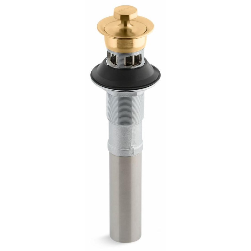 Bathroom Sink Drain With Metal Stopper – Vibrant Brushed Moderne Brass 7127-A-2MB Kohler