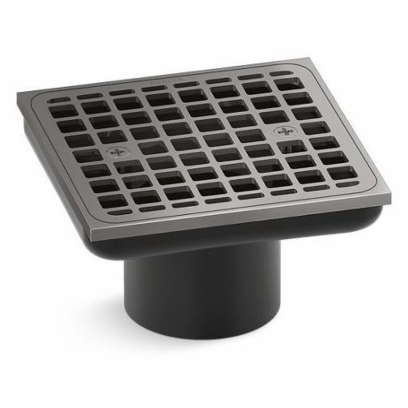 Clearflo Square Brass Tile-In Shower Drain Less Drain Body – Vibrant Titanium 22665-TT Kohler