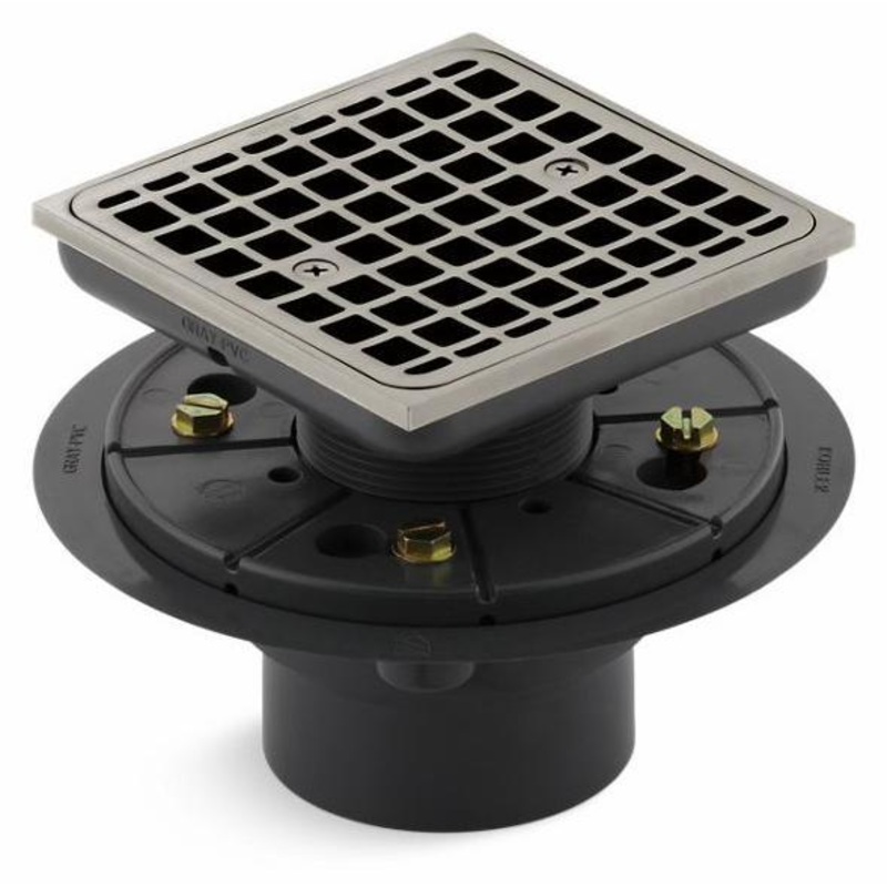 Clearflo Square Tile-In Shower Drain – Vibrant Brushed Nickel 9136-BN Kohler