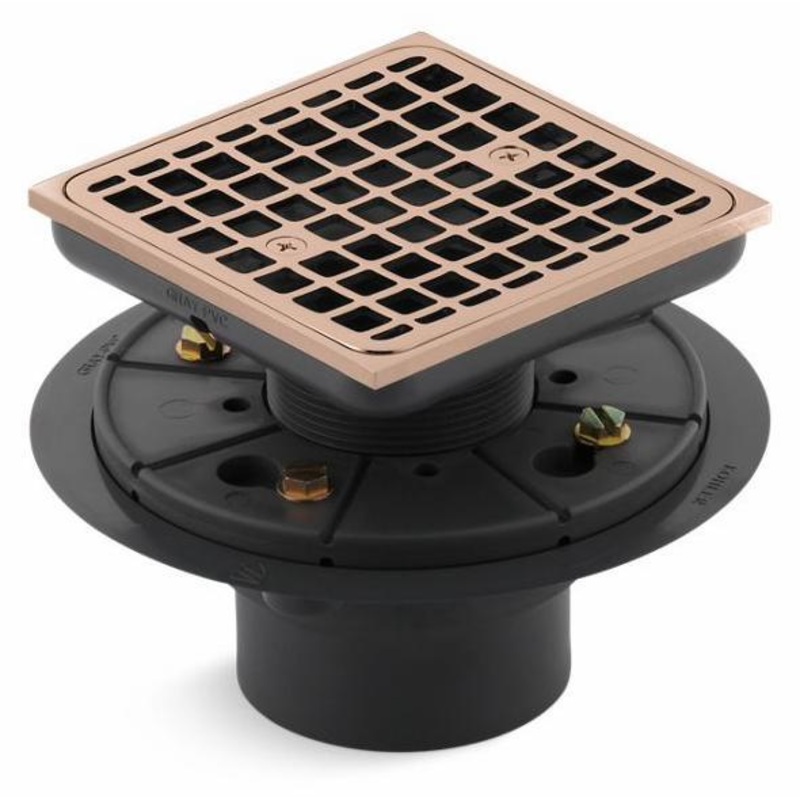 Clearflo Square Tile-In Shower Drain – Vibrant Rose Gold 9136-RGD Kohler