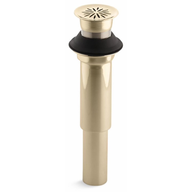 Decorative Grid Shower Drain Less Overflow – Vibrant French Gold 7107-AF Kohler