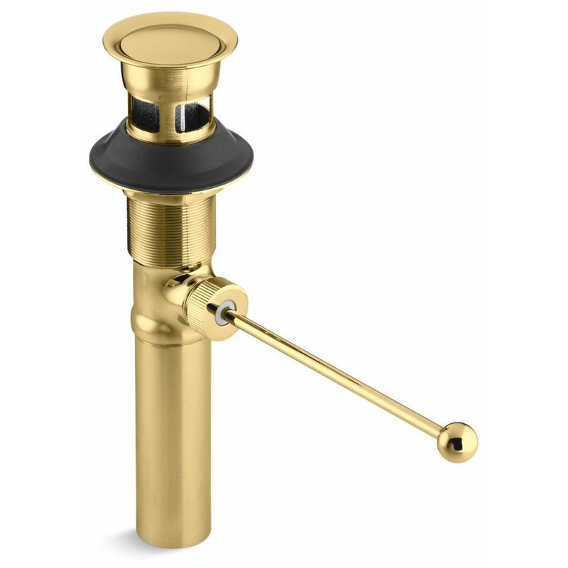 Premier Pop-Up Bathroom Sink Drain With Overflow – Vibrant Polished Brass 7114-A-PB Kohler