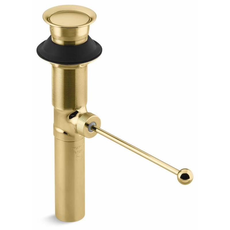 Premier Pop-Up Bathroom Sink Drain With Overflow – Vibrant Polished Brass 7114-PB Kohler