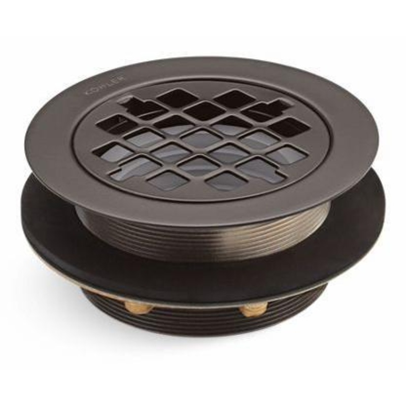 Round Shower Drain with Gasket – Oil-Rubbed Bronze 9132-2BZ Kohler