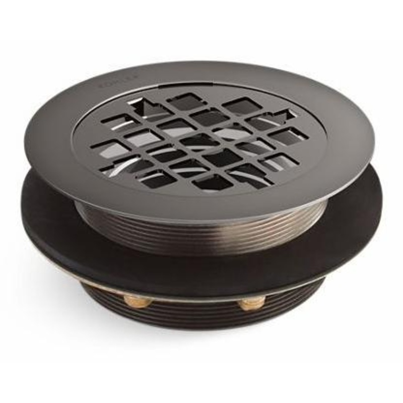 Round Shower Drain with Gasket – Vibrant Titanium 9132-TT Kohler