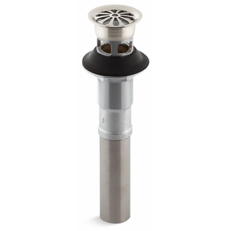 Bathroom Sink Grid Drain With Overflow – Vibrant Polished Nickel 7129-A-SN Kohler