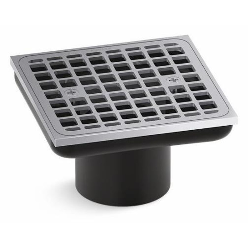 Clearflo Square Brass Tile-In Shower Drain Less Drain Body – Polished Chrome 22665-CP Kohler