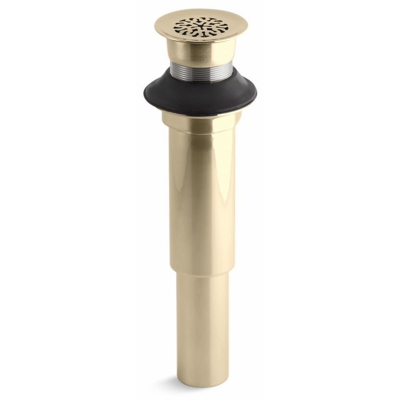 Decorative Grid Shower Drain Less Overflow – Vibrant French Gold 7108-AF Kohler