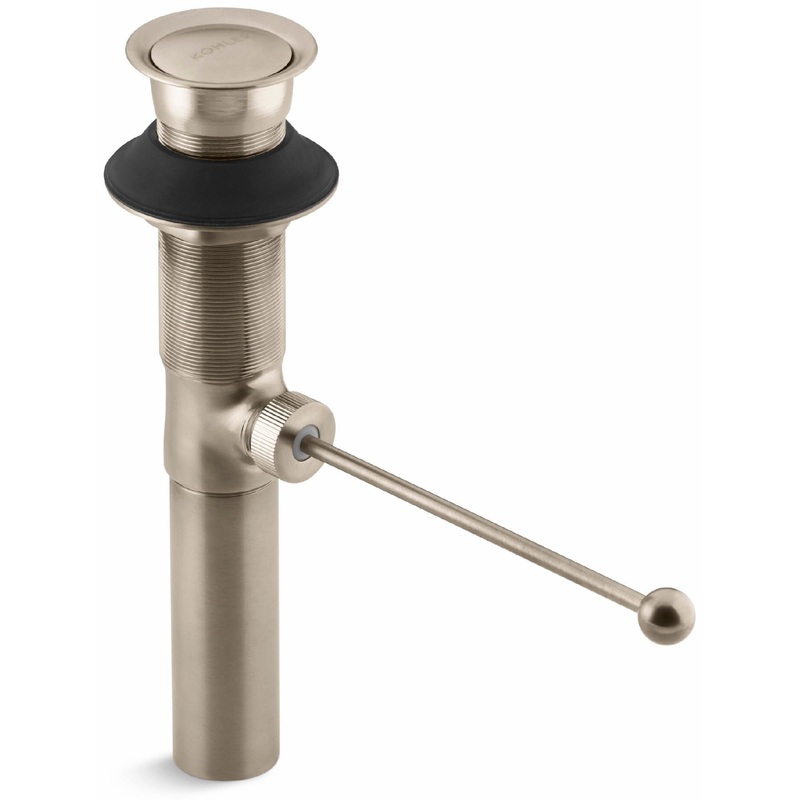 Premier Pop-Up Bathroom Sink Drain With Overflow – Vibrant Brushed Bronze 7114-BV Kohler