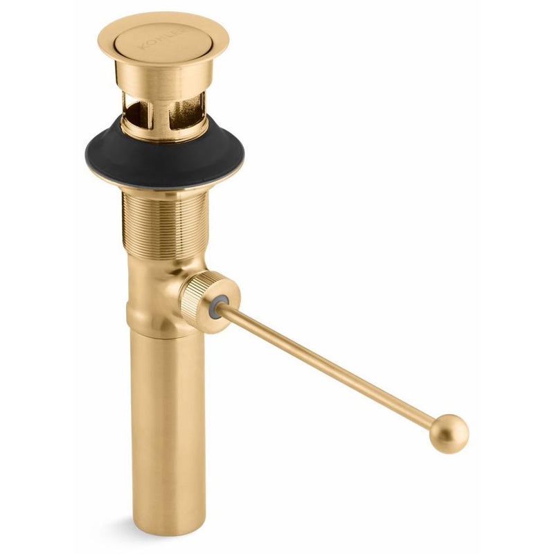Premier Pop-Up Bathroom Sink Drain With Overflow – Vibrant Brushed Moderne Brass 7114-A-2MB Kohler