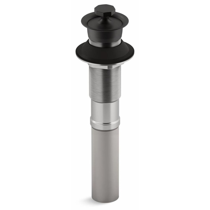 Bathroom Sink Drain With Metal Stopper Less Overflow – Matte Black 7127-BL Kohler