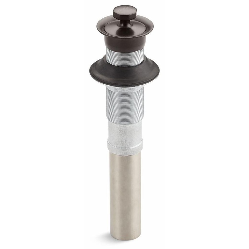 Bathroom Sink Drain With Metal Stopper Less Overflow – Oil-Rubbed Bronze 7127-2BZ Kohler