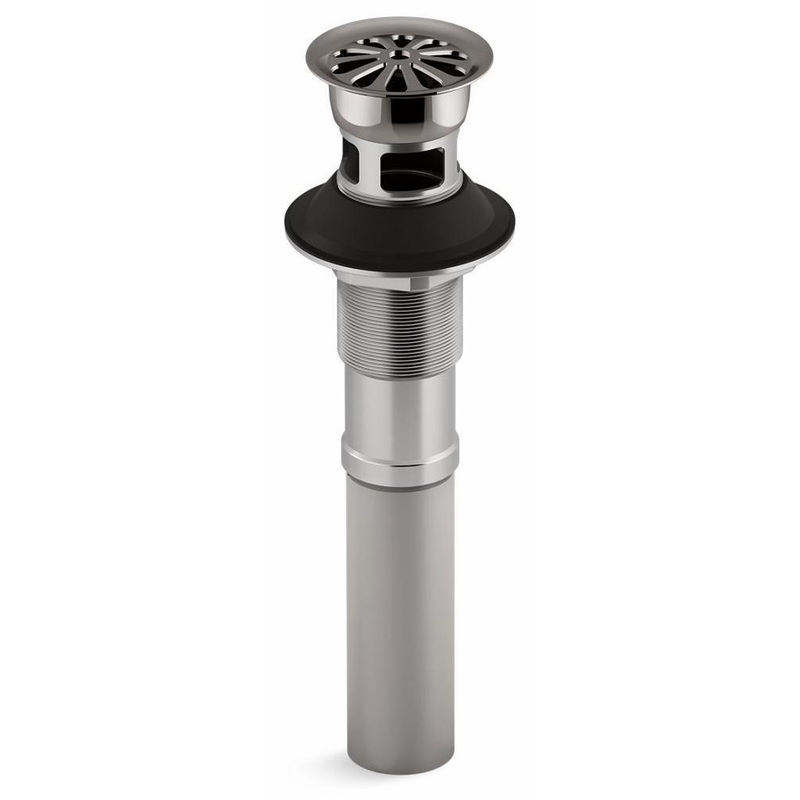 Bathroom Sink Grid Drain With Overflow – Vibrant Titanium 7129-A-TT Kohler