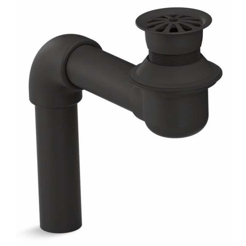Bathroom Sink Offset Drain With Open Strainer – Matte Black 7131-A-BL Kohler