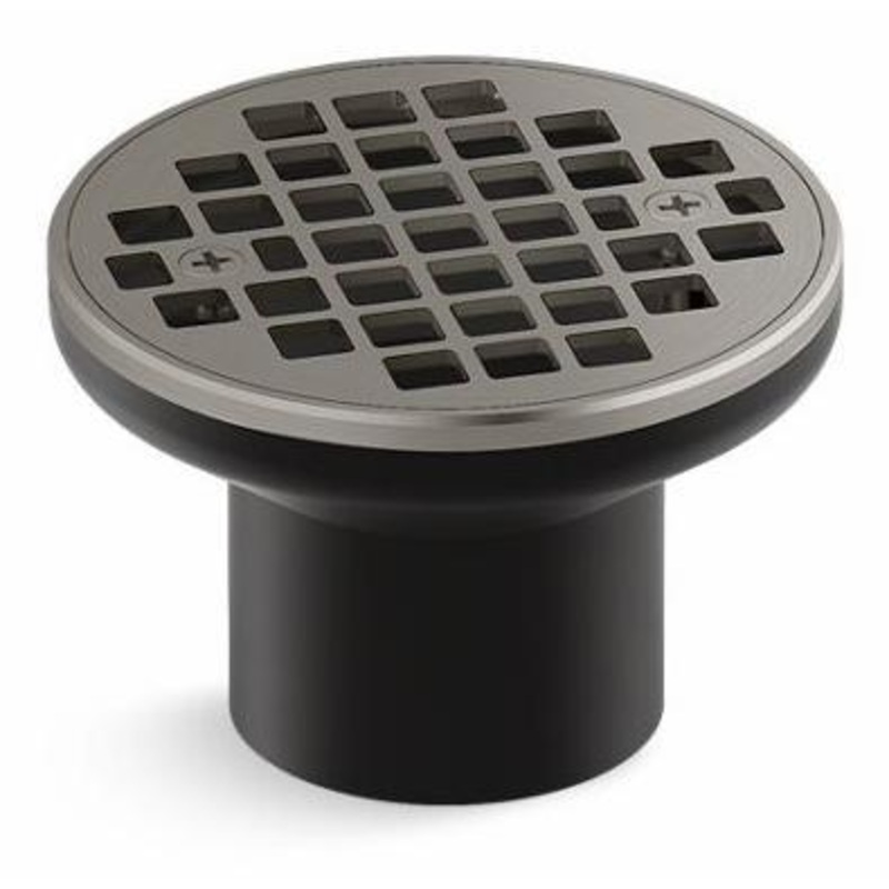 Clearflo Round Brass Tile-In Shower Drain Less Drain Body – Vibrant Brushed Nickel 22666-BN Kohler