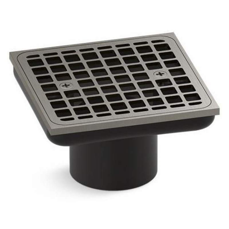 Clearflo Square Brass Tile-In Shower Drain Less Drain Body – Vibrant Brushed Nickel 22665-BN Kohler