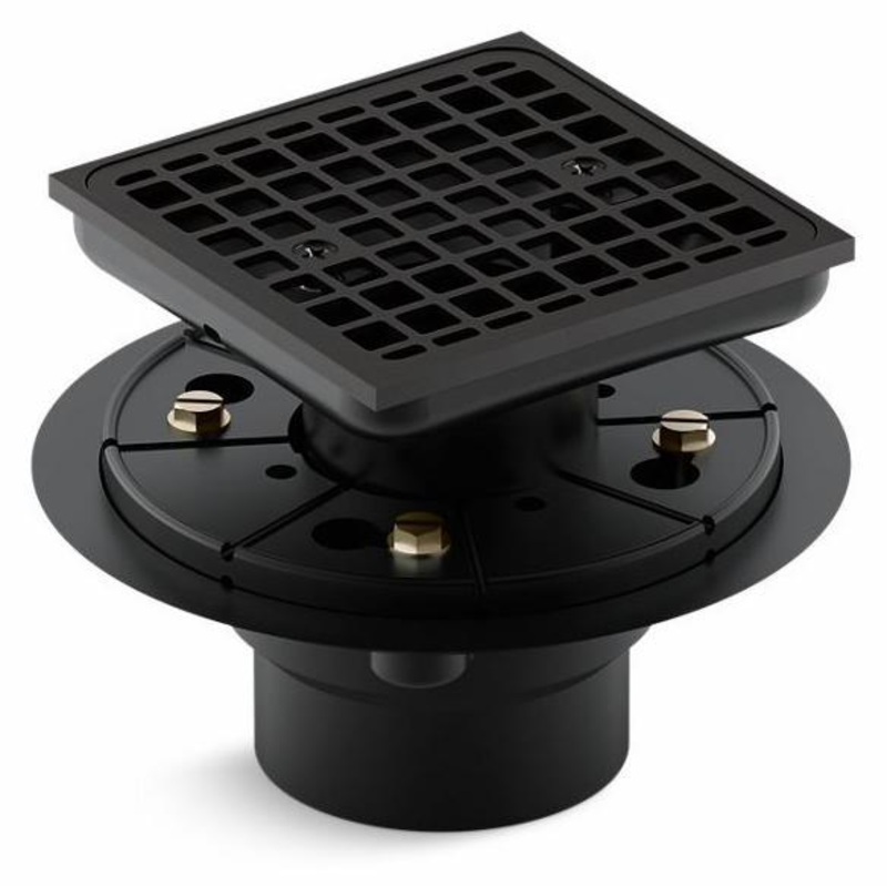 Clearflo Square Tile-In Shower Drain – Matte Black 9136-BL Kohler