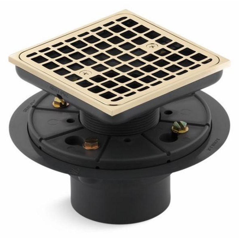 Clearflo Square Tile-In Shower Drain – Vibrant French Gold 9136-AF Kohler