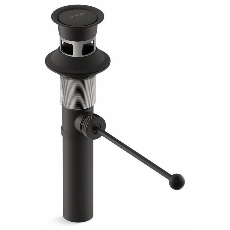 Premier Pop-Up Bathroom Sink Drain With Overflow – Matte Black 7114-A-BL Kohler