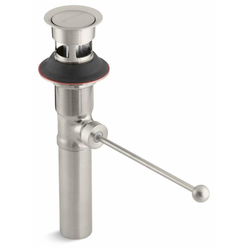Premier Pop-Up Bathroom Sink Drain With Overflow – Vibrant Brushed Nickel 7114-A-BN Kohler