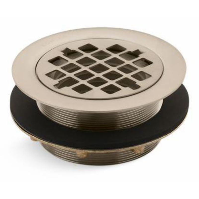 Round Shower Drain with Gasket – Vibrant Brushed Bronze 9132-BV Kohler