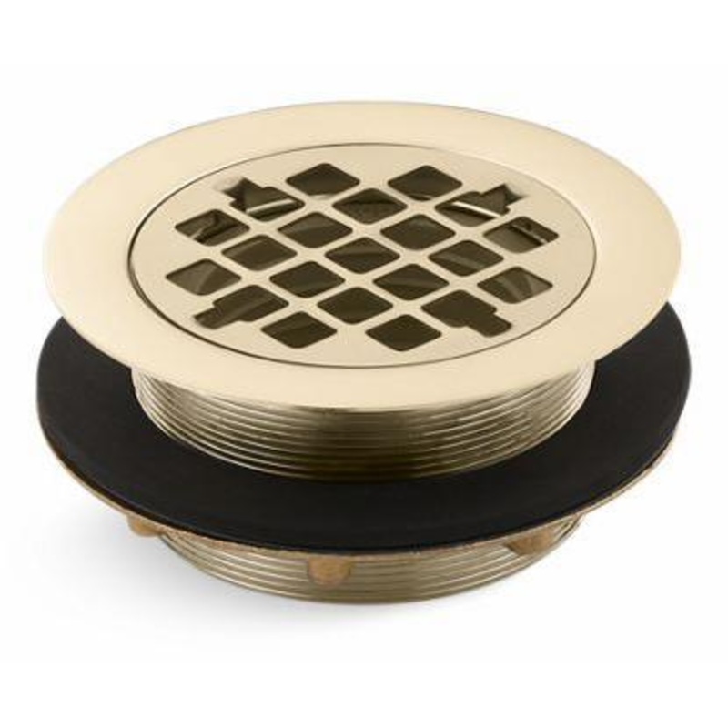 Round Shower Drain with Gasket – Vibrant French Gold 9132-AF Kohler