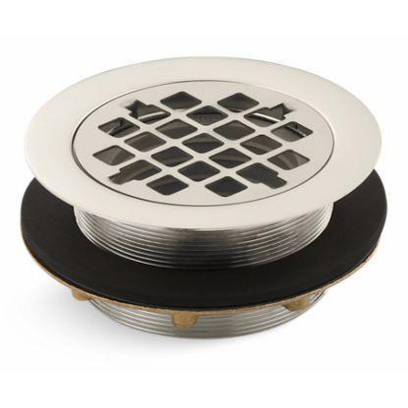 Round Shower Drain with Gasket – Vibrant Polished Nickel 9132-SN Kohler