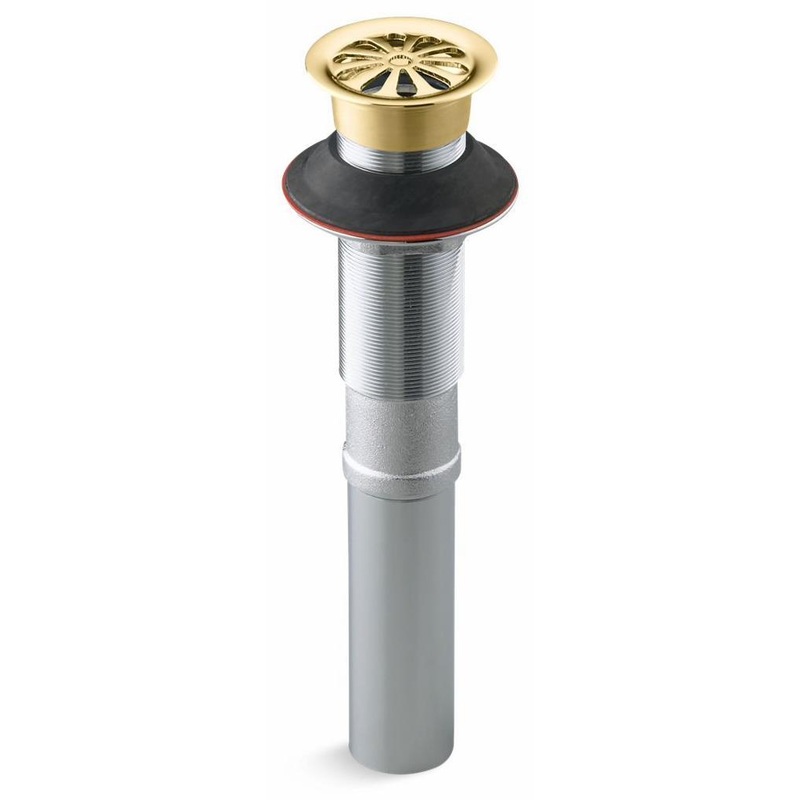 Bathroom Sink Grid Drain Less Overflow – Vibrant Polished Brass 7129-PB Kohler