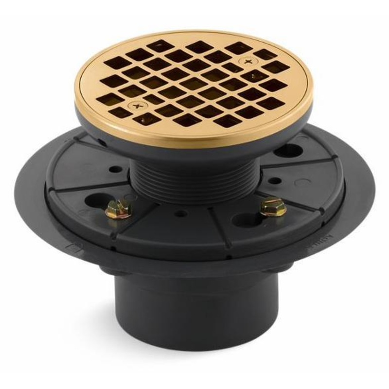 Clearflo Round Tile-In Shower Drain – Vibrant Brushed Moderne Brass 9135-2MB Kohler