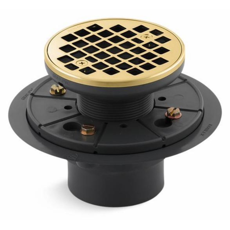 Clearflo Round Tile-In Shower Drain – Vibrant Polished Brass 9135-PB Kohler