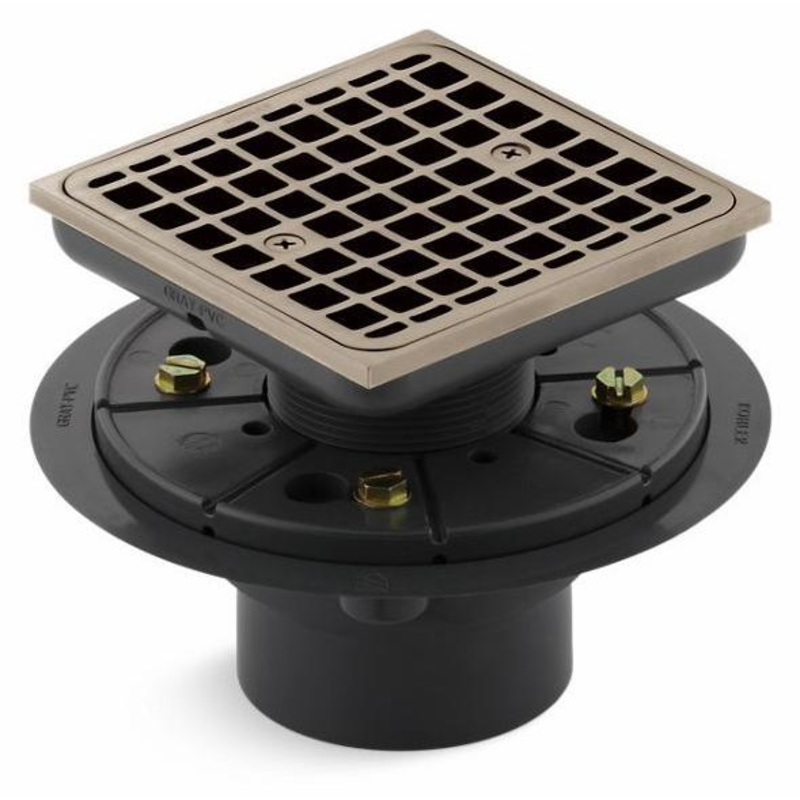 Clearflo Square Tile-In Shower Drain – Vibrant Brushed Bronze 9136-BV Kohler