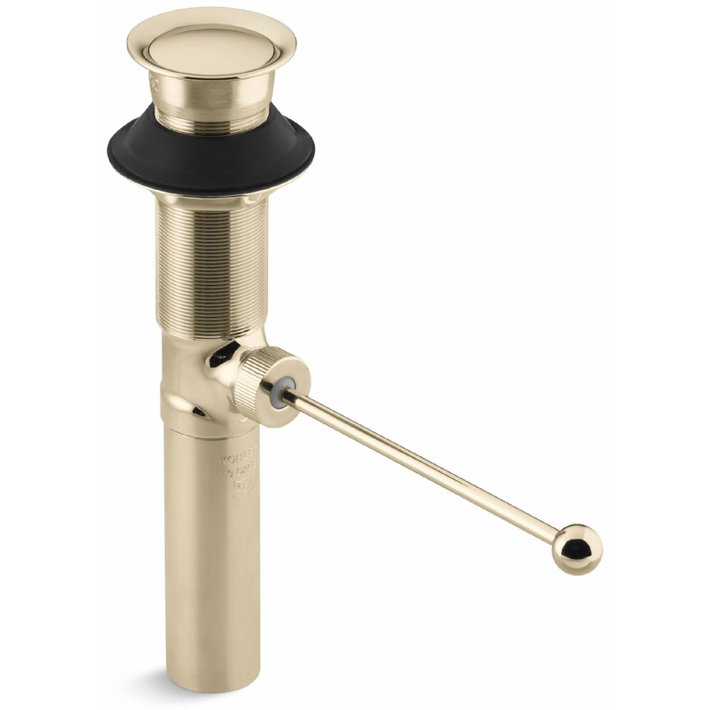 Premier Pop-Up Bathroom Sink Drain With Overflow – Vibrant French Gold 7114-AF Kohler