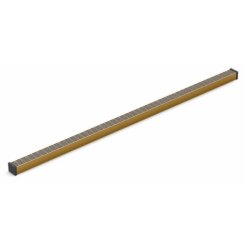 2-1/2″ x 48″ Drain Grate with Lattice Pattern – Vibrant Brushed Moderne Brass 80654-2MB Kohler