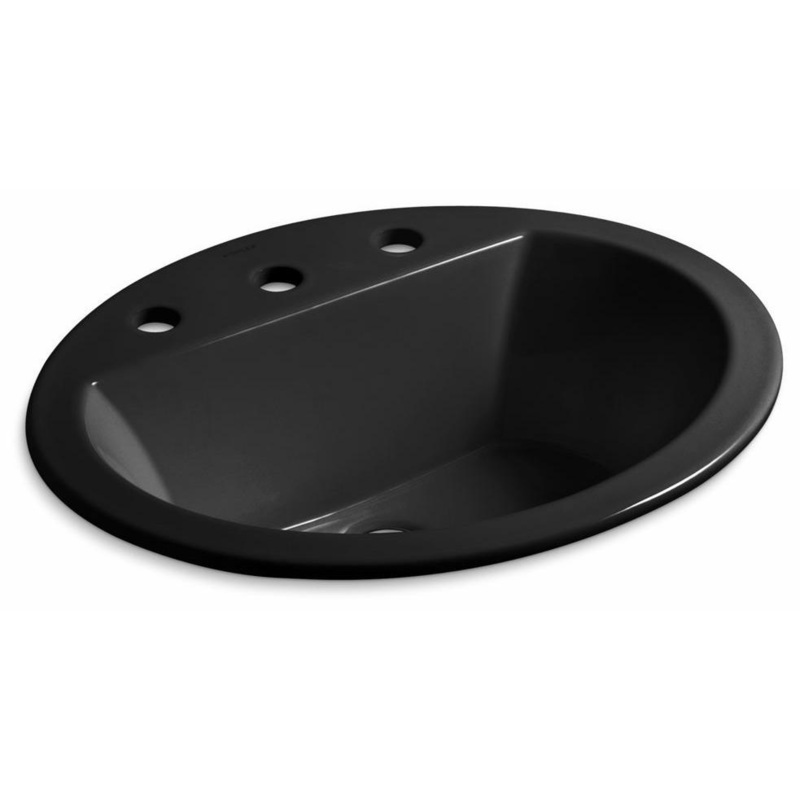 Bryant Widespread Drop-In Bathroom Sink – Black Black 2699-8-7 Kohler